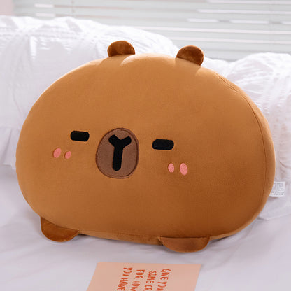 New Capibala Capybara Pillow Soft Cute Dumpling Cute Girl Sleeping Pillow Plush Toy Cross-Border