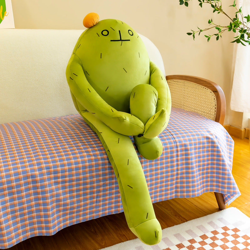 Creative New Frog Cactus Plush Toy Doll Home Sleeping Companion Large Doll Birthday Gift Cloth Doll