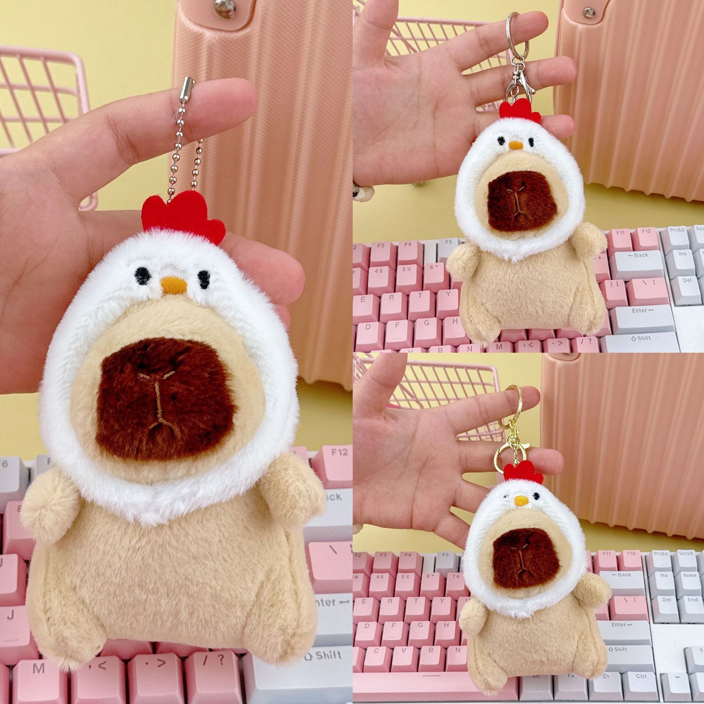 Cross-Border Capybara Mascot Backpack Small Pendant Keychain Chinese Style Zodiac Pendant Couple Ugly Doll