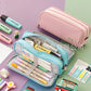 Oxford Cloth Pencil Case with Large Capacity and Multi-Layer Design, Stationery Box for Primary and Secondary School Students, High Aesthetic Value, Simple and Waterproof, Direct from the Source Factory