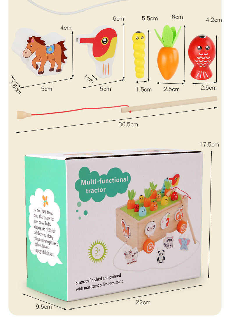 3 Cross-Border Kidsren's Educational Toys Farm Orchard Shape Building Blocks Matching Insect Catching and Carrot Pulling Intelligence Box Toys