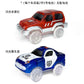 Magnetic track car electric light-emitting jeep police car project small train track accessories children's toys car