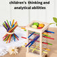 Wooden Kidsren's Stick Insertion Game Baby Draw Stick Color Cognitive Pitching Montessori Family Interactive Toy