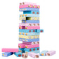 51 Pieces of Digital Colorful Jenga Building Blocks for Kidsren's Educational Jenga Wooden Adult Toys