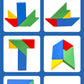 Beech Wood Long T-Shaped Puzzle Tangram Educational Toy Teaching Aids for Adults, Primary School Students and Kidsren's Intellectual Puzzles