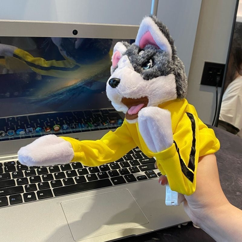 Popular Boxing Dog Plush Toy, Husky Kung Fu Dog, Interactive Plush Toy That Can Make Sounds and Perform Boxing Moves