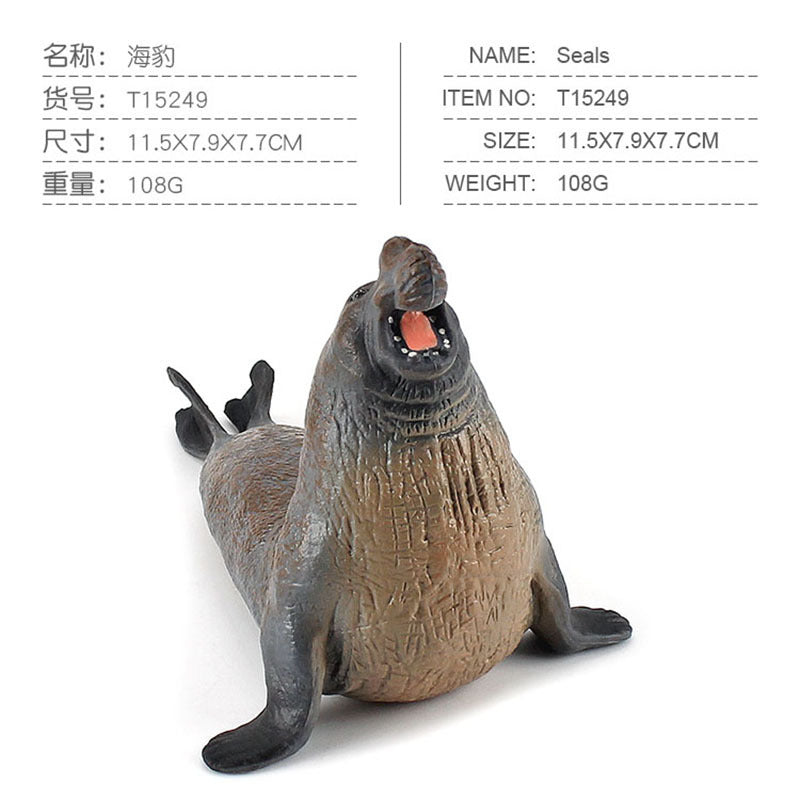 Simulation of marine animal model suit 10 solid seal sea lion walrus static ornaments hand toys