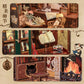 CuteBee New Small Frame Owl Bookstore diy Wooden 3D Handmade Assembled Book Stand Model Toy