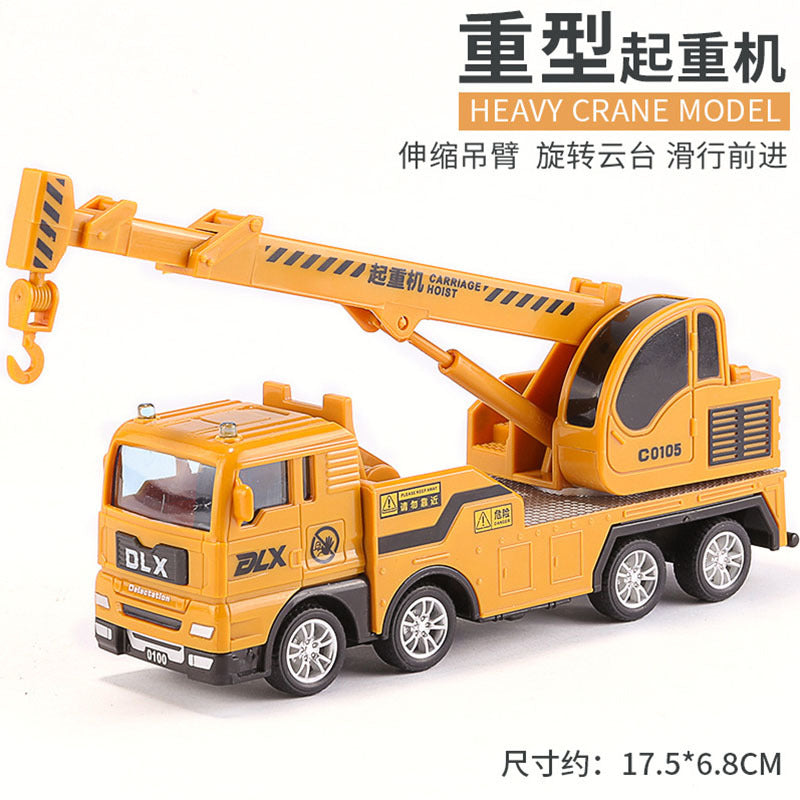 Delixin Kidsren's Rescue Trailer Artificial Flatbed Transporter Car Baby Educational Model Boy Toy Car