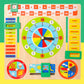 Children's Clock Teaching Aids Montessori Calendar Clock Board Children's Learning Time Clock Cognition Kindergarten Early Education Toys
