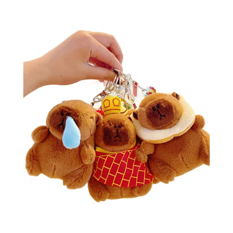 Cross-Border Capybara Mascot Backpack Small Pendant Keychain Chinese Style Zodiac Pendant Couple Ugly Doll