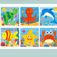 New 3D Stereo Six-Sided Painting 12-Piece Wooden Puzzle Building Blocks 3-6-7-Year-Old Kidsren's Kindergarten Educational Toys