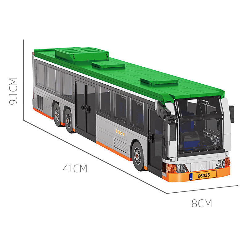 Cross-border engineering series truck city bus transport vehicle combined with small particle building blocks children's educational enlightenment toys