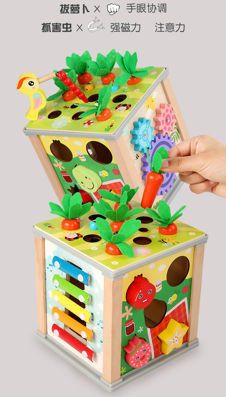 Children's Educational Bead Toys Kindergarten Students Early Education Matching Montessori Teaching Aids Shape Cognitive Beaded Treasure Box
