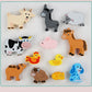 Cross-Border Children's Wooden Three-Dimensional Hexagonal Puzzle Animal Transportation Puzzle Building Blocks Early Education Educational Toys