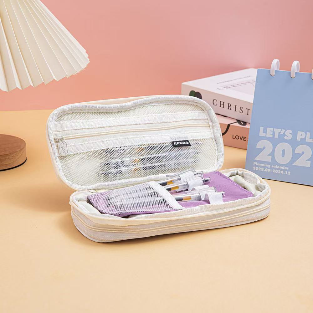 Casual Pencil Case, Large-Capacity Stationery Box, Good-Looking High School Student Ins-Style Student Stationery Bag, Stain-Resistant Primary School Pencil Case