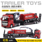 English packaging cross-border children alloy car vehicle trailer fire truck tank excavator pull back toy car
