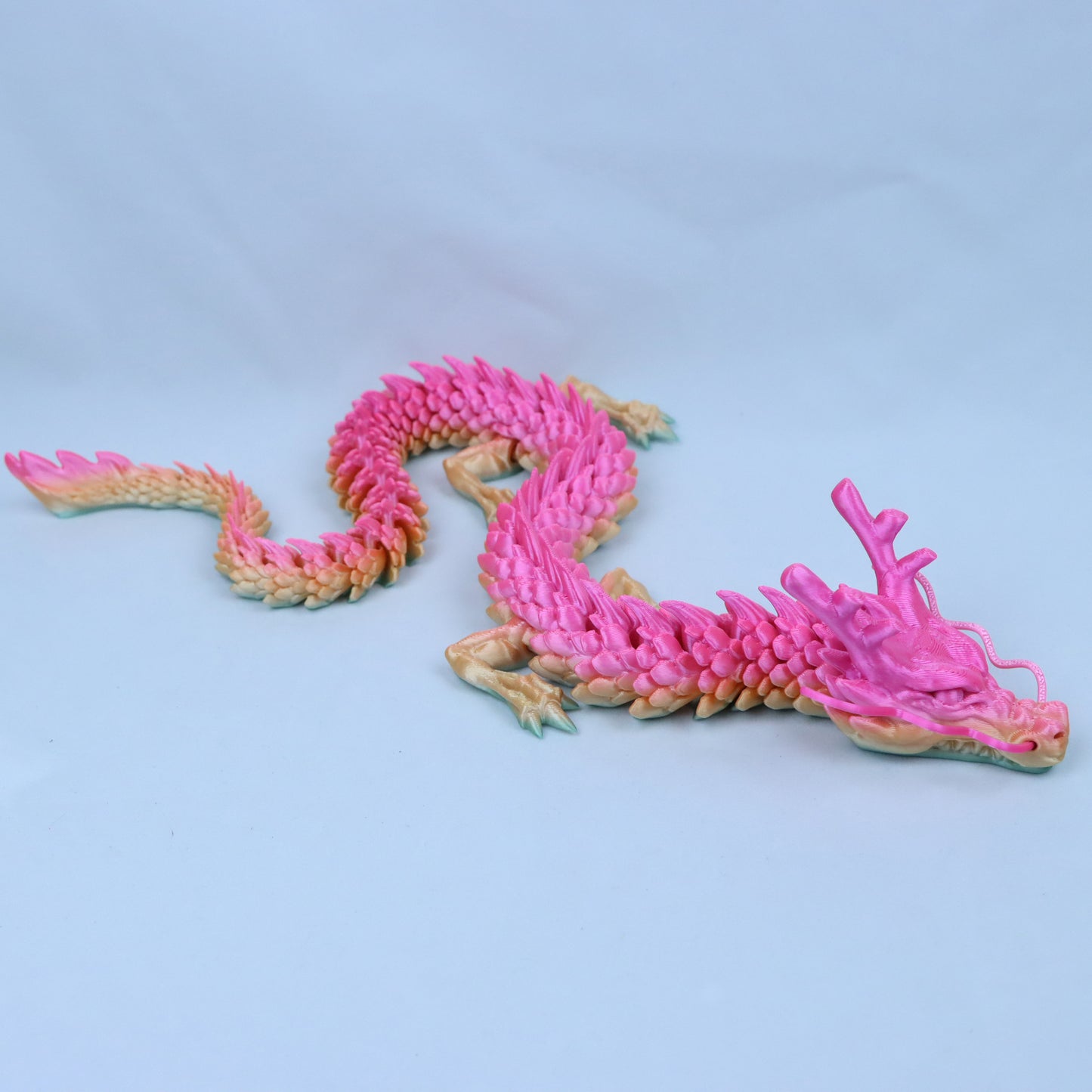 Net red explosions 3d printing dragon ornaments Chinese dragon cross-border dragon egg joint dragon toy hand gift stall wholesale