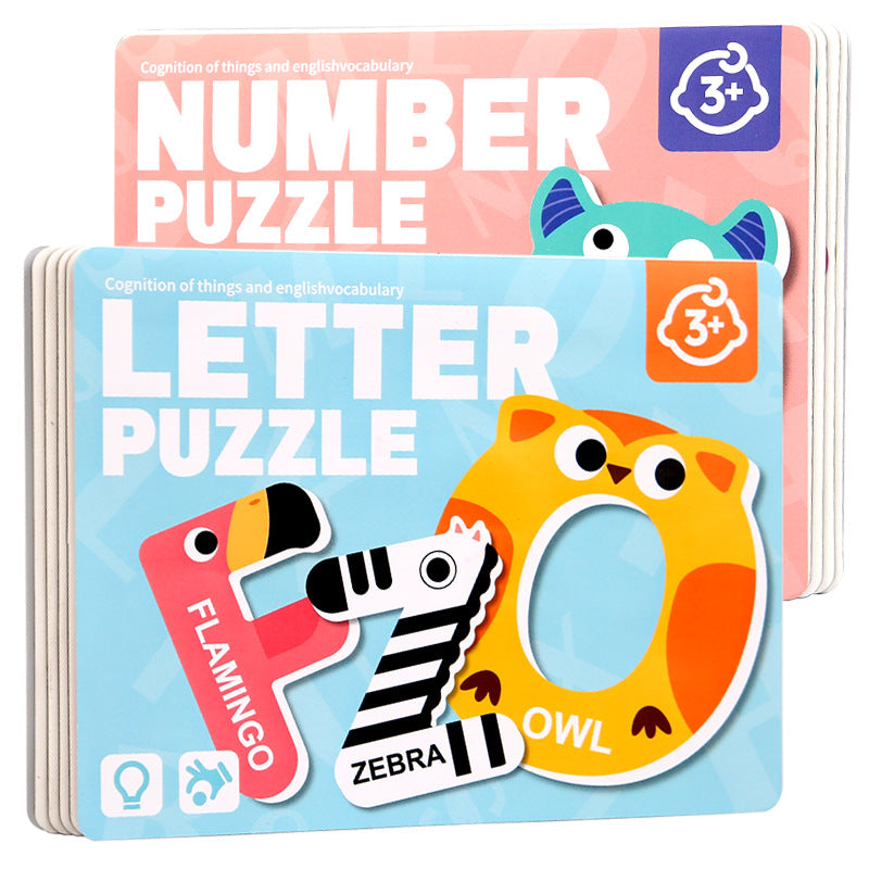 Cross-border Children's Magnetic Puzzle Refrigerator Sticker Capital Alphanumeric Animal Cognitive Magnetic Sticker Early Education Enlightenment Puzzle