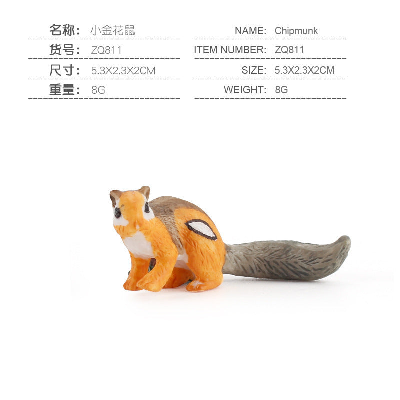 Children's Puzzle Early Education Cognitive Simulation Mouse Model Toy Static Solid Possum Guinea Piga Hair Mouse Totoro