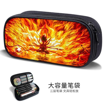 Essential Stationery for the Beginning of School: Nezha the Magic Child Sea Pen Bag for Boys, Anime Merchandise, Lotus Cake Cp Unisex Stationery Box Trend