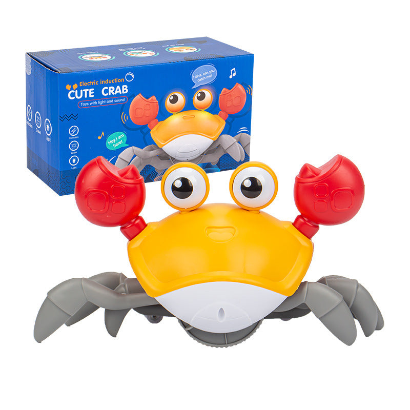 Cross-border Children's Induction Electric Crab Baby Charging Luminous Music Crawling Escape Escape Obstacle Crab Toy