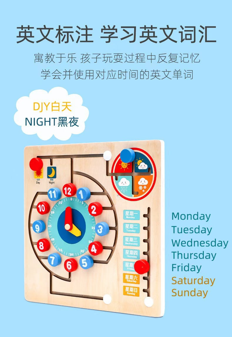 Specialized Clock Teaching Aids for Elementary School: Clock Models for First and Second Graders, Alarm Clock Face, Children's Learning Time Toys