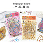Infeel.Mepet White Card Scenery Stickers, Vintage Item Restorer, Miniature Stereo Chinese-Style Fun Stickers