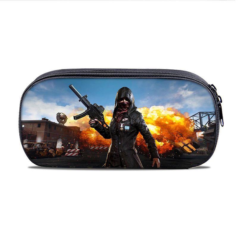 Sand Sculpture Pencil Bag for Boys, Multifunctional Stationery Box for Primary and Secondary School Students, Pubg Game Stationery Bag, Kidsren's Trendyy Pencil Bag