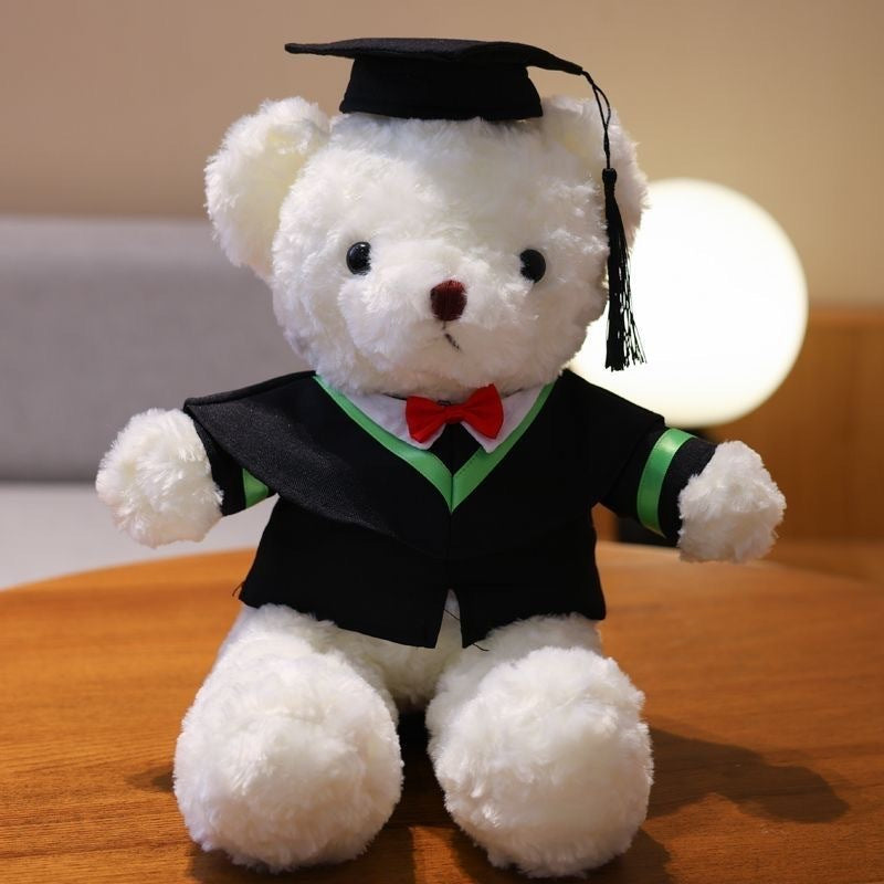Graduation Bear Doll Doctor Bear Bachelor's Uniform Bear Doll Graduation Bear Gift for College Students with Logo Printing