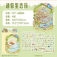 Paper Trace Miniature Landscaping Stickers Zoo Small Class Day and Night Fairy Tale Cute Style Student 3D Decoration Material Stickers