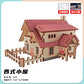 Wooden Reasons Children's Girls Assembled Handmade Ornaments diy Assembled Cabin Model Building Blocks Head Small House Puzzle
