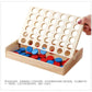 Three-Dimensional Four-Piece Chess Four-Piece Game Chess P 0.34kg Kidsren's Educational Early Education Multi-Person Toy Wooden Boxed Multi-Color