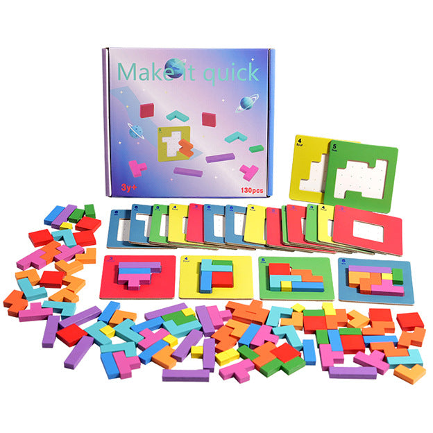 Tiktok-Style Quick Battle Puzzle Parent-Child Two-Player Focus Battle Building Block Educational Thinking Training Toy
