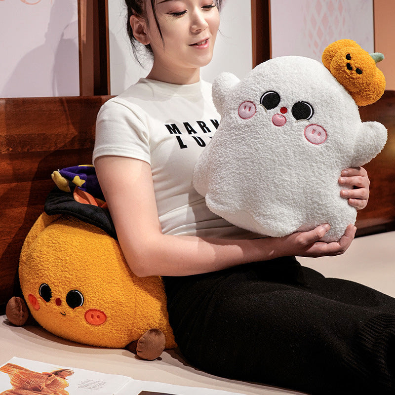 Cute Halloween Pumpkin Doll Ghost Imp Pillow Plush Toy Decoration Sofa Ornament Doll