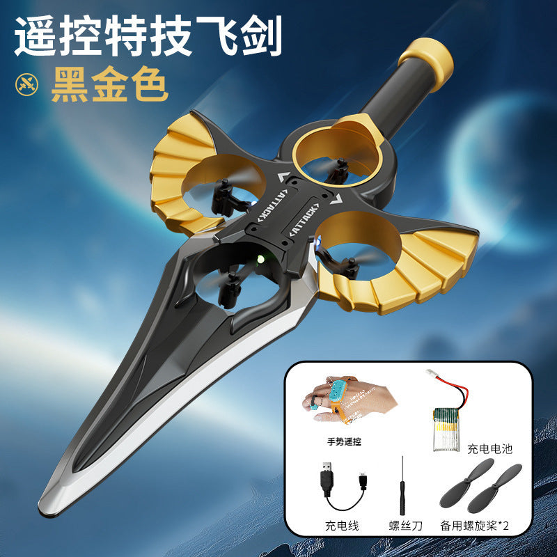 New Cross-Border Remote Control Sword Flying Aircraft, Fall-Resistant Stunt Remote Control Flying Sword Aircraft, Boys and Children's Toys Wholesale