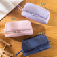 Han Feng Japanese Style New Large Capacity Pencil Case Double Layer Solid Color Multifunctional Pencil Case for Men and Women Middle School Students Pencil Bag