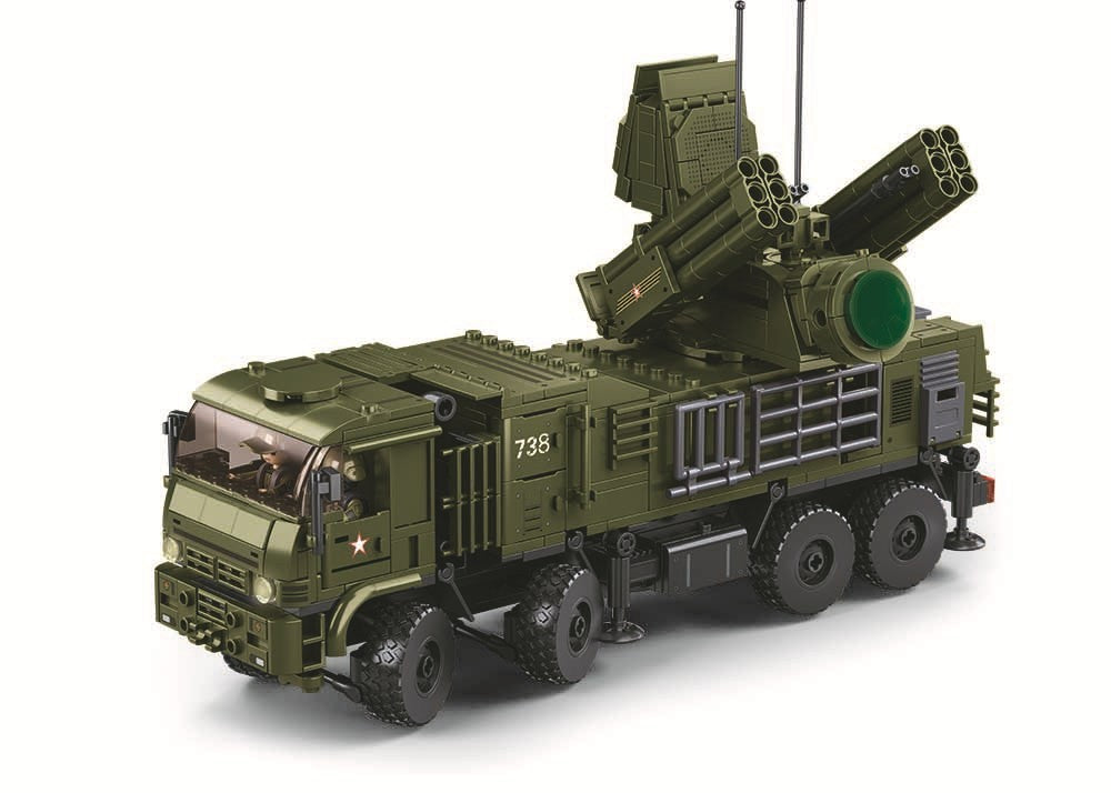 Little Luban B1251Btr80As Infantry Fighting Vehicle Building Blocks Military Tank Model Educational Assembly Toy Cross-Border Male