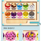 Wooden Children's Magnetic Counting Operation Color Classification Magnetic Pen Bead Shift Game Educational Early Education Maze Toy
