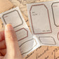 Sugar poem label note book time recorder original retro literature DIY material decoration base note paper