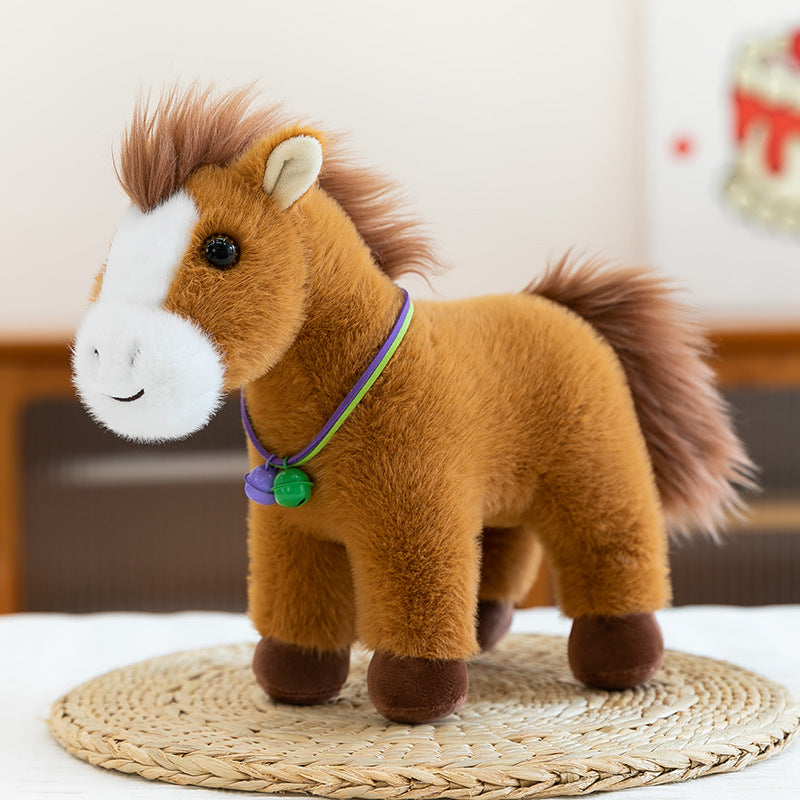 Cute and Adorable Plush Toy Pony Doll, Realistic Standing Pony Stuffed Toy, Little Pony Plushie