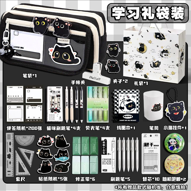 Cat Pencil Case Large Capacity Multifunctional Pencil Case for Girls 2025 New Super Popular Stationery Box Student High-Looking Pencil Case