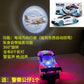 Children's Electric Universal Police Toy Car Model 360-Degree Rotating Light Music Automatic Driving Door Police Car