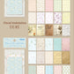Picking up Korean Material Paper Qingye Whispering Series ins Small Fresh Broken Flowers diy Hand Account Collage Background Material