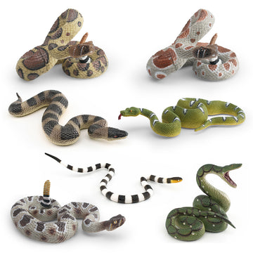 Simulation wild reptile model children's cognitive tummy giant coral snake boa trick decoration