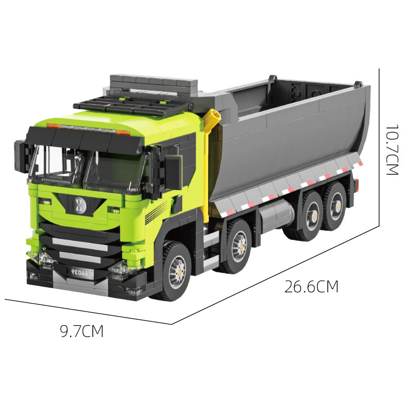 Cross-border engineering series truck city bus transport vehicle combined with small particle building blocks children's educational enlightenment toys