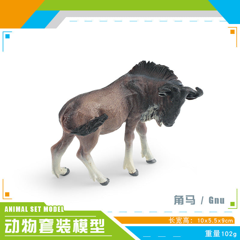 Cross-border simulation wild animal model Horn horse Antelope Mountain Antelope twist angle goat male deer desktop decoration ornaments