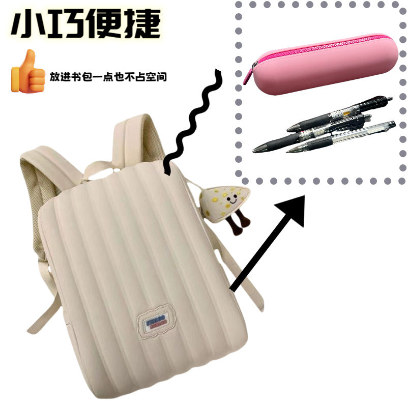 Cross-border Straight Hair Comb Silicone Storage Bag Lipstick Cosmetic Storage Bag Large Capacity Student Stationery Box Waterproof Bag