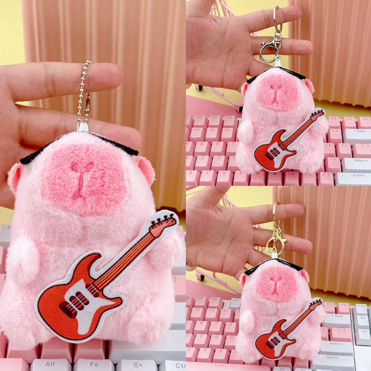 Cross-Border Capybara Mascot Backpack Small Pendant Keychain Chinese Style Zodiac Pendant Couple Ugly Doll