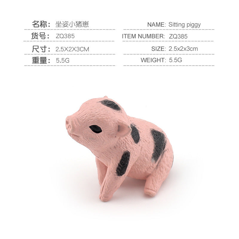 Children's Artificial Farm Poultry Ornaments Plus Pig Model Male and Female Pig Hugging Pig Worker Creative Pig Raising Hand Toy